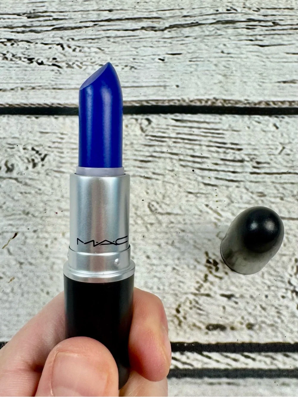 MAC Limited Edition Matte Lipstick “Midnight Troll” - Blue